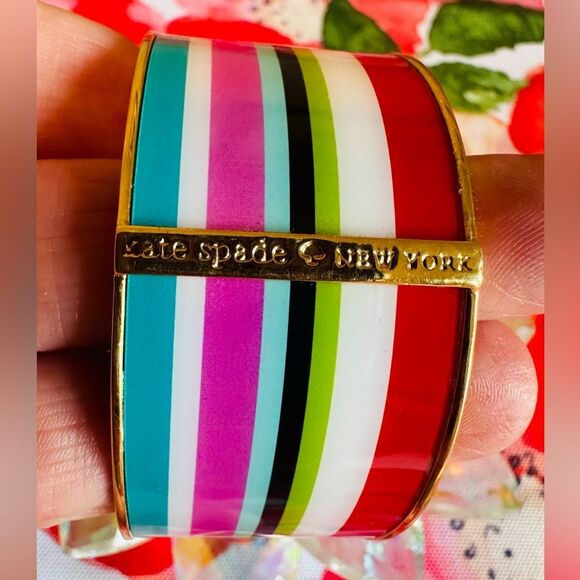 kate spade Jewelry - Kate Spade Striped Bangle     Absolutely stunning colors!